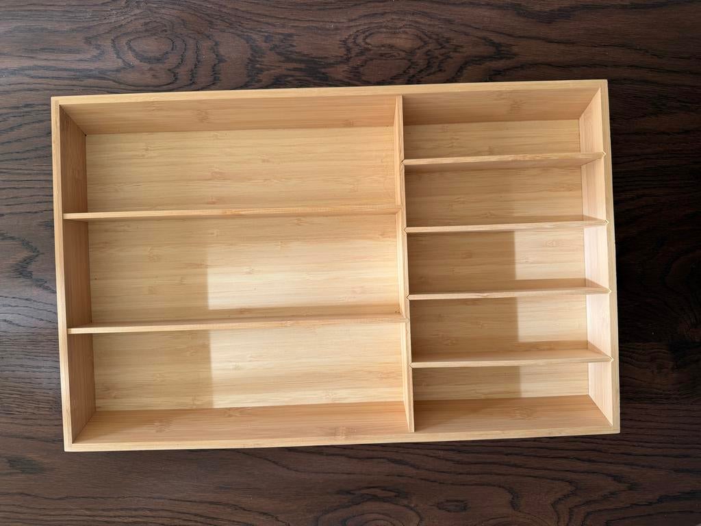 Bestekbak bamboe - Zo goed als nieuw, Beige, Overige typen, Hout, Ophalen of Verzenden