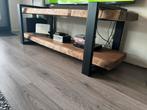 Te koop: industrieel tv meubel, Ophalen, Gebruikt, Eikenhout, 50 tot 100 cm