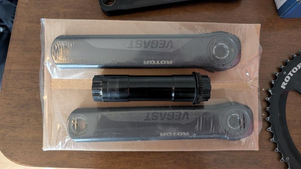 Rotor Vegast 172.5 crankstel 30mm as, Crankstel of Pedalen, Ophalen of Verzenden, Zo goed als nieuw, Racefiets