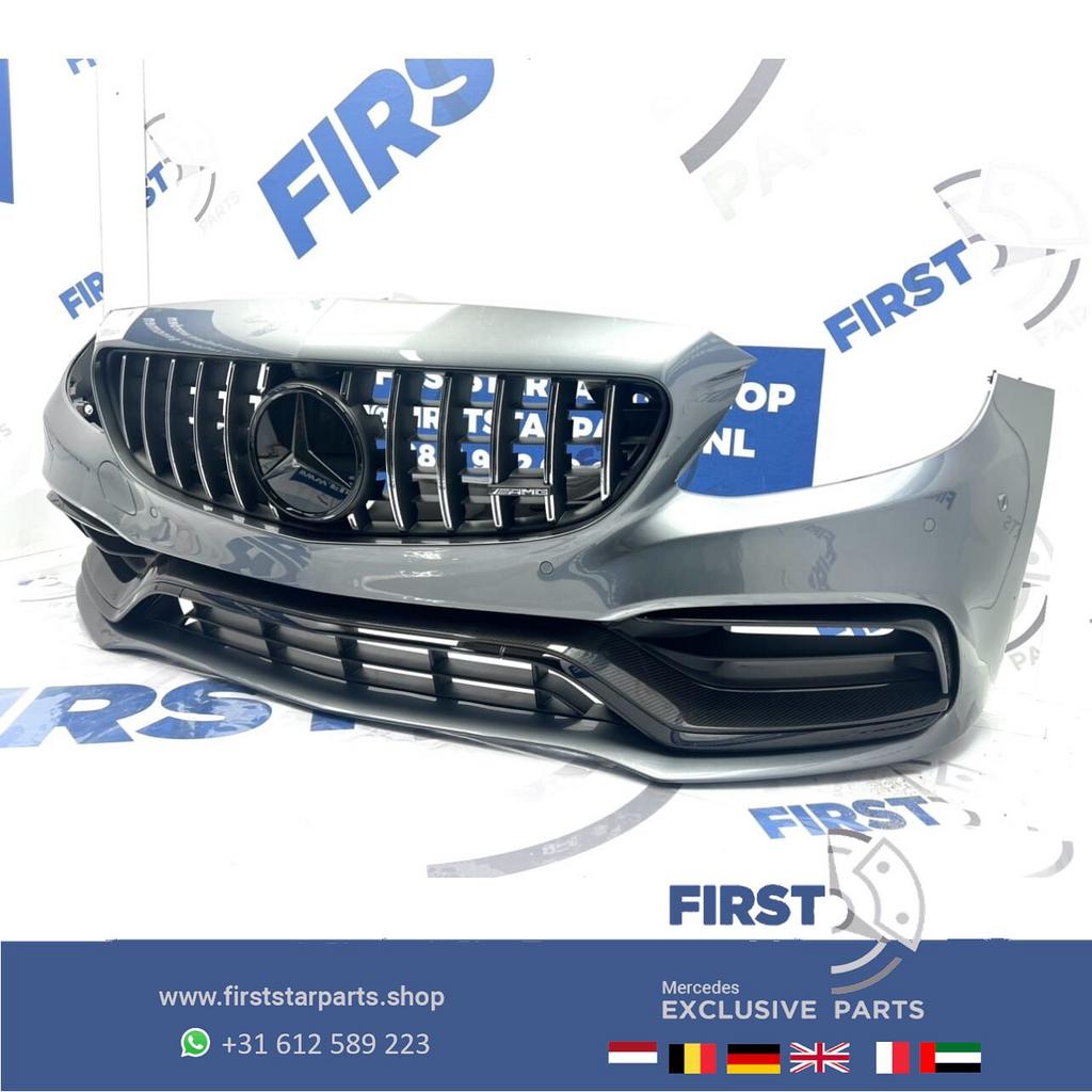 C205 C63 BUMPER AMG FACELIFT A2058804701 VOORBUMPER CARBON C, Gebruikt, -, Voor, Ophalen of Verzenden