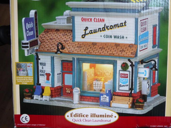 Lemax item  -  Quick clean laundramat  -  ik ruim op, Diversen, Kerst, Zo goed als nieuw, Ophalen of Verzenden