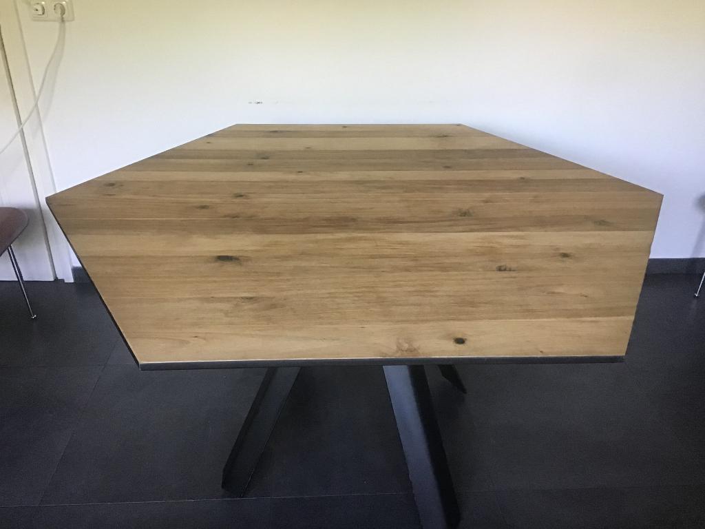 Eettafel 6 hoekig, Overige materialen, Zo goed als nieuw, Vijf personen of meer, Overige vormen