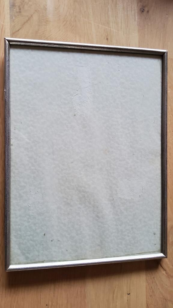 Antiek groot zilver kleur fotolijstje bewerkte rand, Ophalen of Verzenden