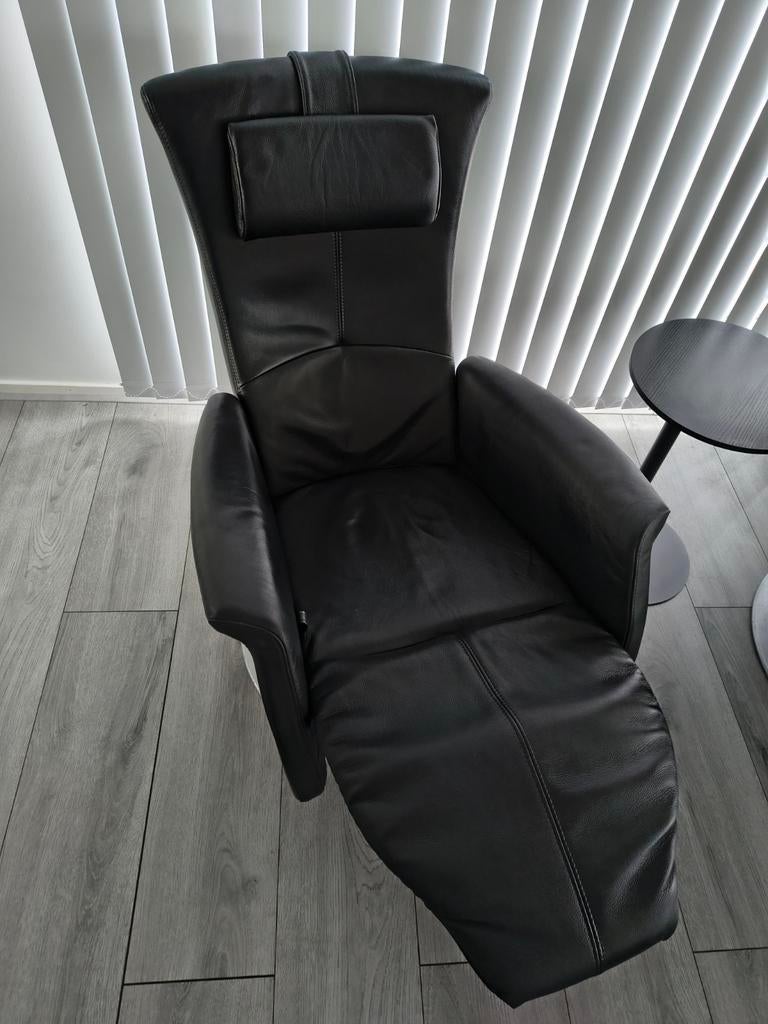 "Natuzzi" style lederen relax/comfort stoelen., Huis en Inrichting, Fauteuils, Minder dan 75 cm, Leer, Ophalen of Verzenden, Zo goed als nieuw