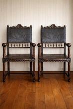 Antieke Franse zitmeubels: bank en 2 stoelen, kasteelstijl, Ophalen