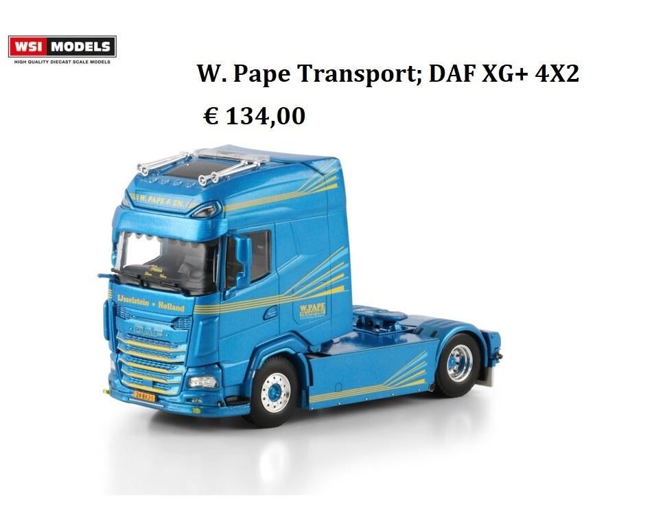 wsi models DAF XG + PAPE, Ophalen of Verzenden, Nieuw, Bus of Vrachtwagen, Wsi