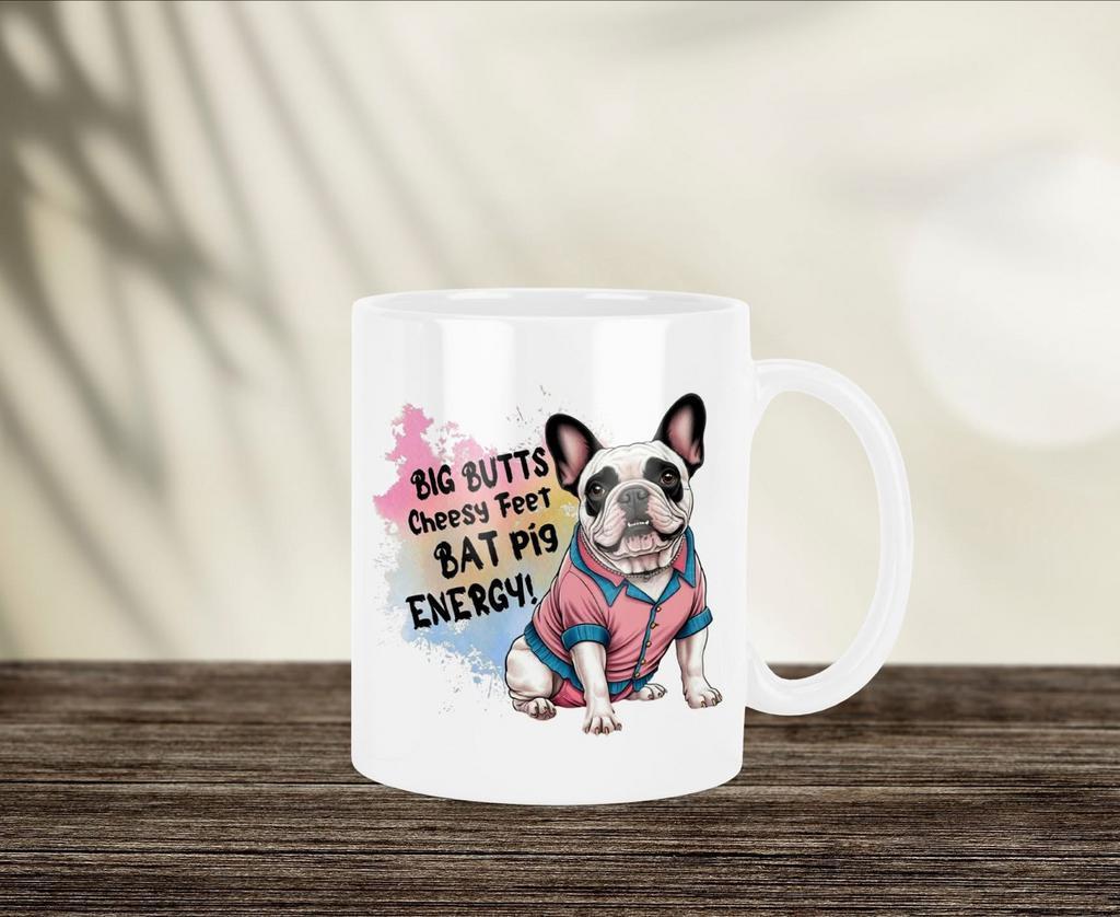 Grappige Franse Bulldog mok, Verzenden, Nieuw, Overige stijlen, Kop(pen) en/of Schotel(s)