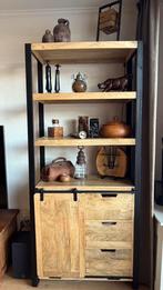 Mangohouten kast., Huis en Inrichting, Kasten | Boekenkasten, Ophalen, Met deur(en), 50 tot 100 cm, Zo goed als nieuw