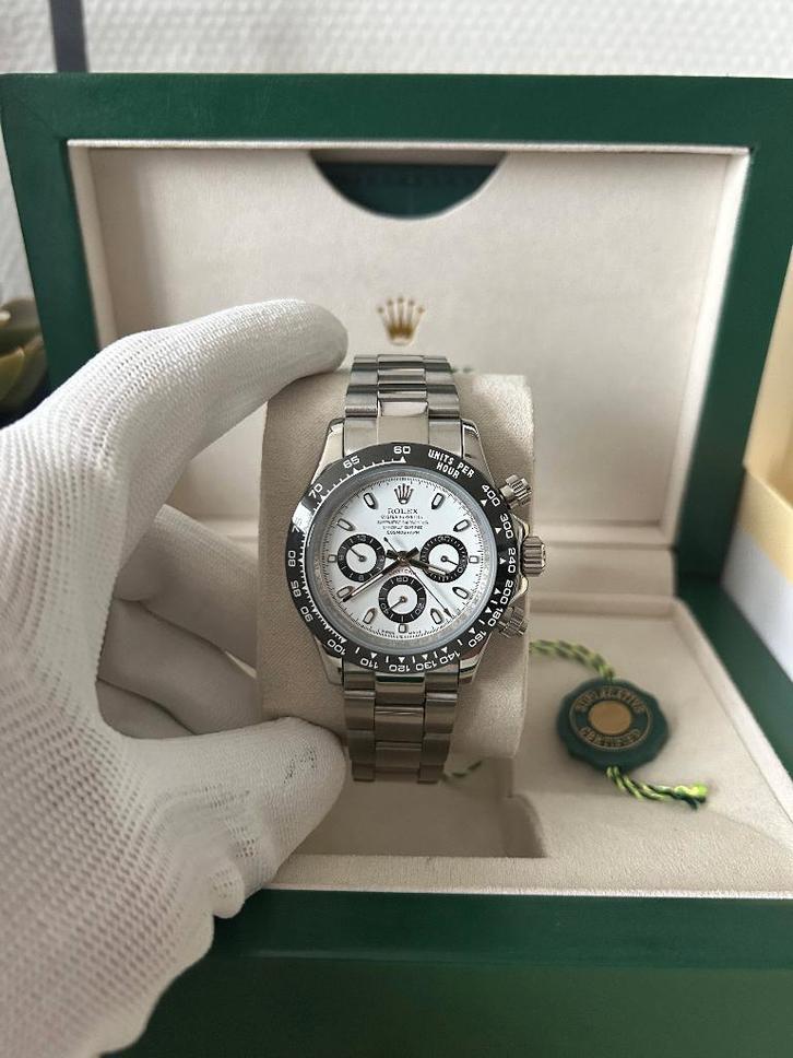 Rolex Daytona Panda 40MM automatisch, Sieraden, Tassen en Uiterlijk, Horloges | Dames, Nieuw, Polshorloge, Rolex, Staal, Staal
