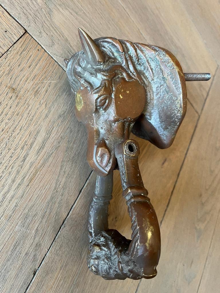 Koper deurklopper paardenhoofd 3,5kg, Antiek en Kunst, Ophalen of Verzenden, Koper