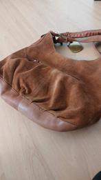 Te koop GIO GINI suede/lederen tas, Ophalen of Verzenden, Bruin, Handtas