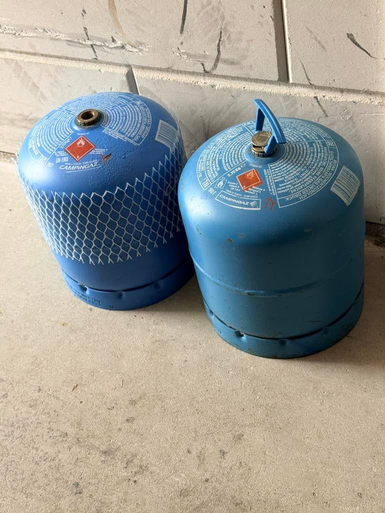 2 maal Gampingaz 907 leeg., Caravans en Kamperen, Kampeeraccessoires, Ophalen, Gebruikt