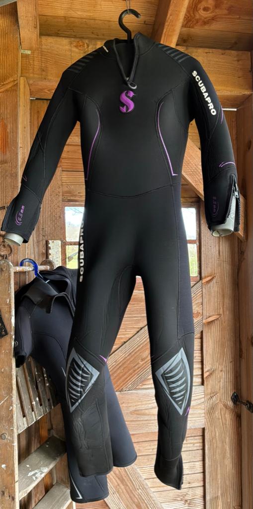 Duikpak Natpak Scubapro 6,5mm dames maat M + hooded vest 6mm, Watersport en Boten, Duiken, Ophalen, Gebruikt, Duikpak