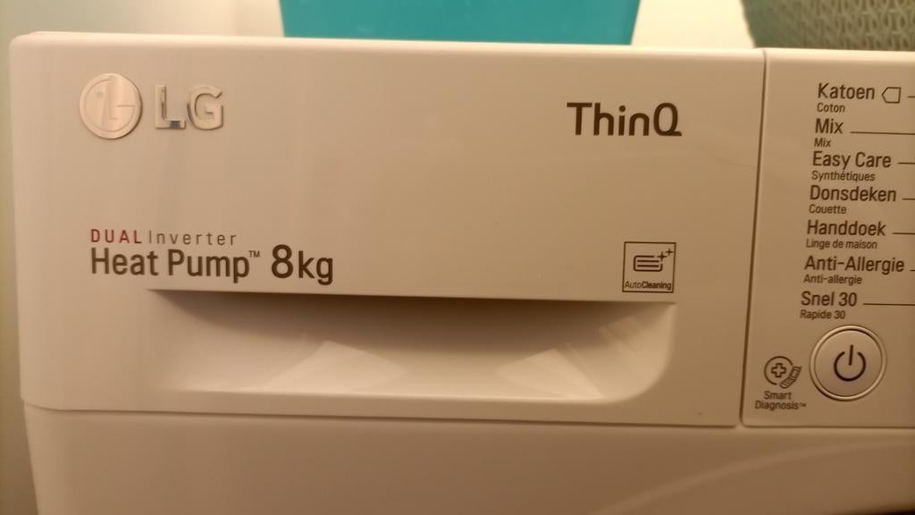 LG Warmtepomp Droger 8kg - Stil, Zuinig en in Prima Staat, Witgoed en Apparatuur, Wasdrogers, Ophalen, 8 tot 10 kg, Zo goed als nieuw