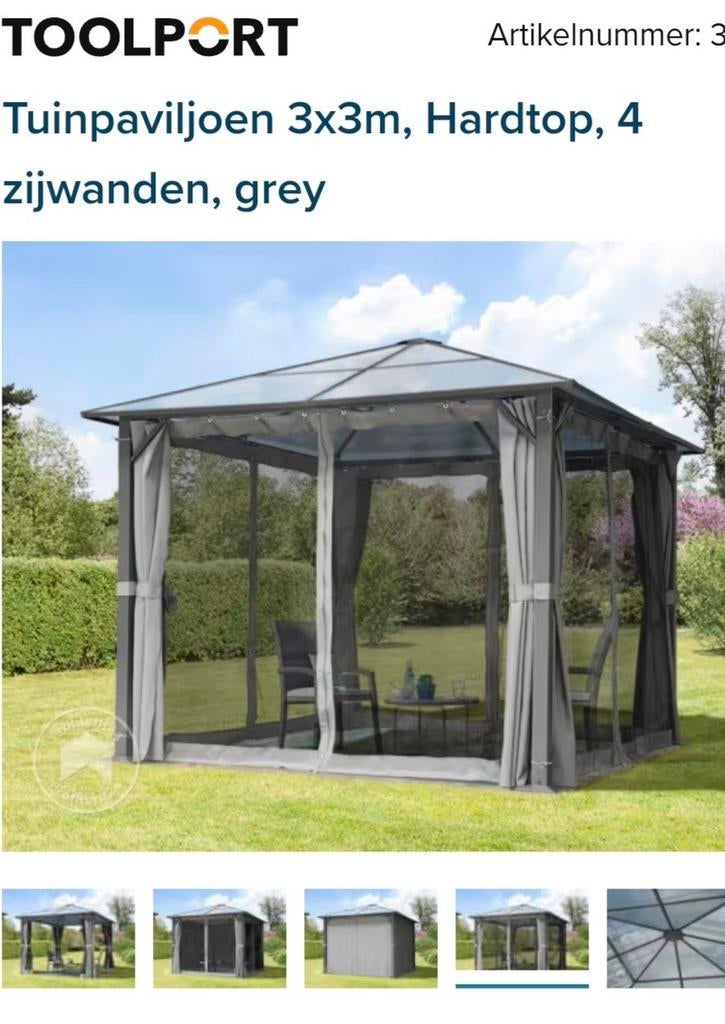 4 nieuwe wanden van horregaas voor paviljoen 3x3, Tuin en Terras, Ophalen of Verzenden, Nieuw, Overige typen