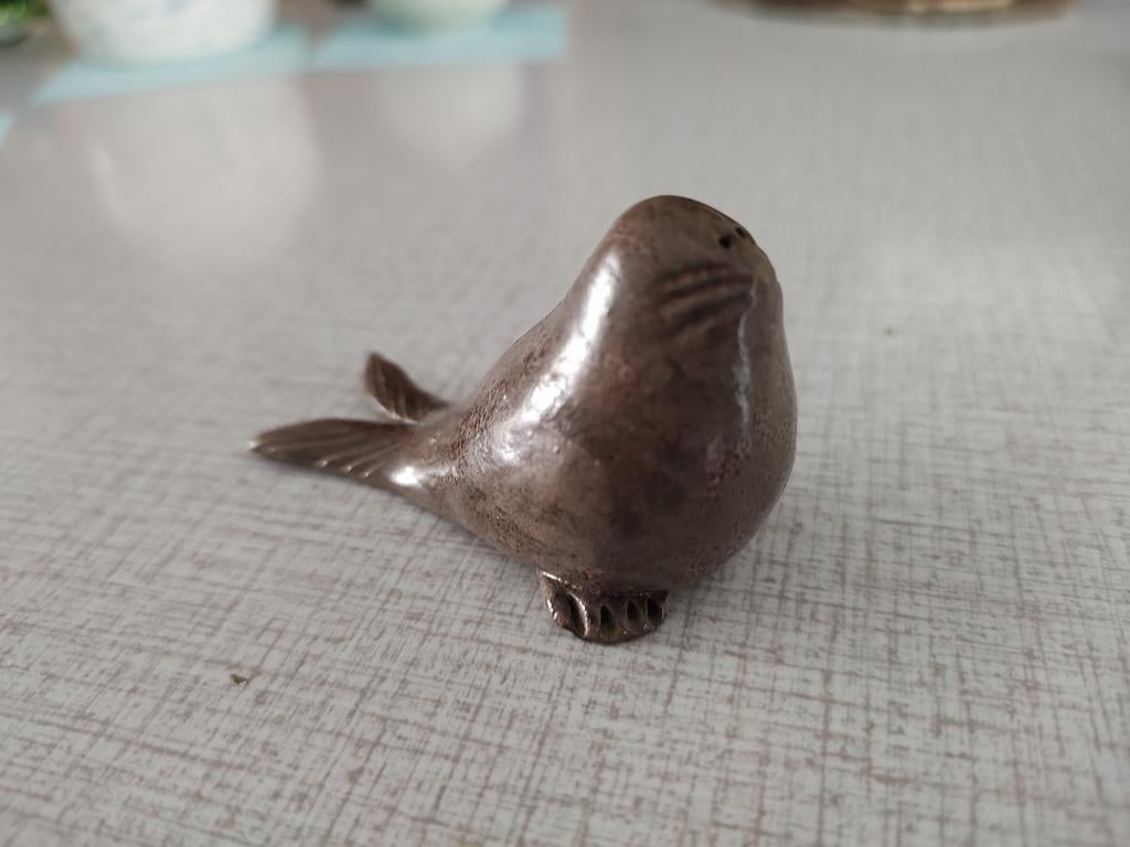 Vintage Lisa Larson zeehond beeldje Gustavsberg WWF jaren 70, Antiek en Kunst, Ophalen, Minder dan 20 cm, Gemerkt, Steen of Keramiek