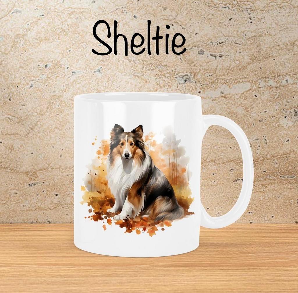 Sheltie Herfstmok, Verzenden, Nieuw, Overige stijlen, Kop(pen) en/of Schotel(s)