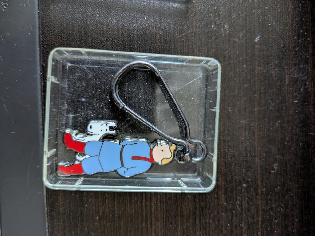 Sleutelhanger Kuifje met Bobbie - Metaal - Nieuw, Ophalen of Verzenden, Nieuw, Knuffel of Figuurtje