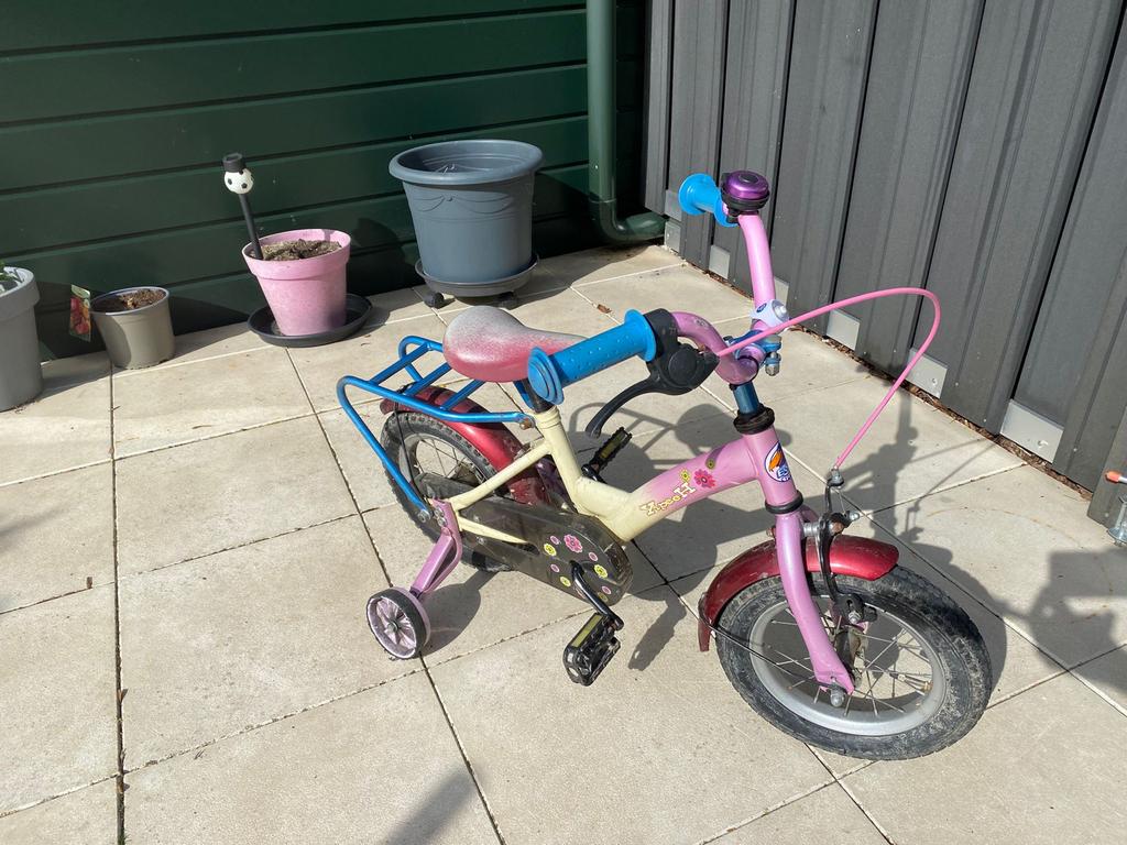 Kinderfiets met zijwieltjes, Ophalen, Gebruikt, Minder dan 16 inch, Zijwieltjes