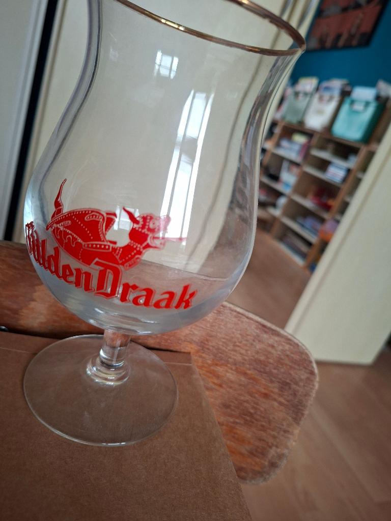 bierglas Gulden draak, Ophalen of Verzenden, Zo goed als nieuw, Glas of Glazen, Overige merken
