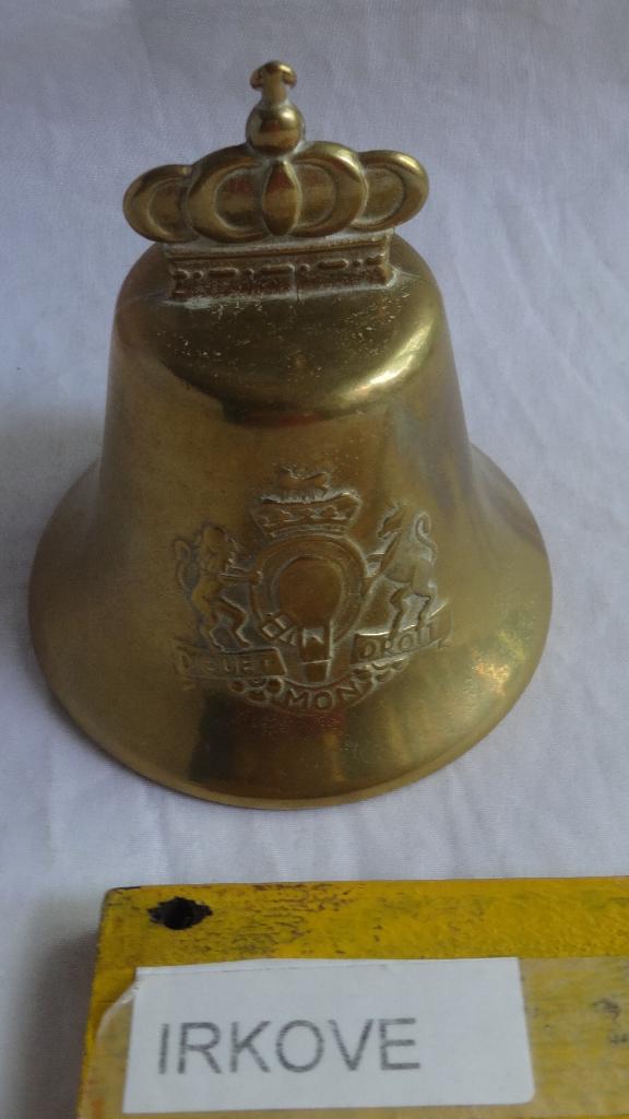 MESSING BEL MET KROONTJE * En Spreuk *, Antiek en Kunst, Verzenden, Koper