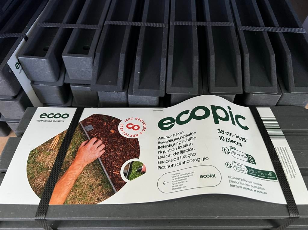 Ecopic bevestigingspaaltjes NIEUW. 8 x 10 paaltjes., Tuin en Terras, Bielzen en Borders, Ophalen of Verzenden, Zo goed als nieuw