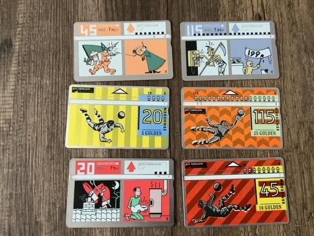 collectie 24 Nederlandse telefoonkaarten met magneetstrip, Verzamelen, Verzenden, Nederland
