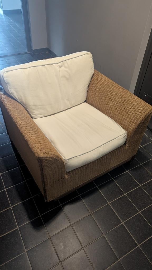 Jan de bouvries stoel riet rotan, Huis en Inrichting, Stoelen, Ophalen, Bruin, Riet of Rotan, Zo goed als nieuw