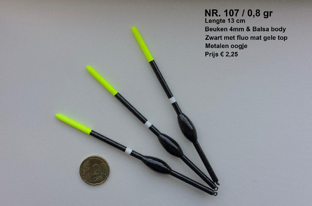 KARPERDOBBER HANDBUILT NR. 107 / 0,8 gram, Watersport en Boten, Ophalen of Verzenden, Nieuw, Dobber of Lood