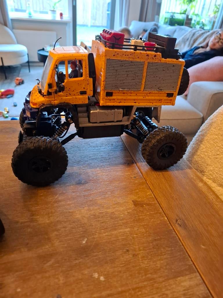 RC Rock Crawler 4x4 - Oranje met accu en USB lader, Hobby en Vrije tijd, Ophalen of Verzenden