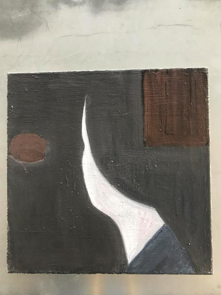 Ruud de Rode, schilderij ‘Facing’, Antiek en Kunst, Kunst | Schilderijen | Modern, Ophalen of Verzenden