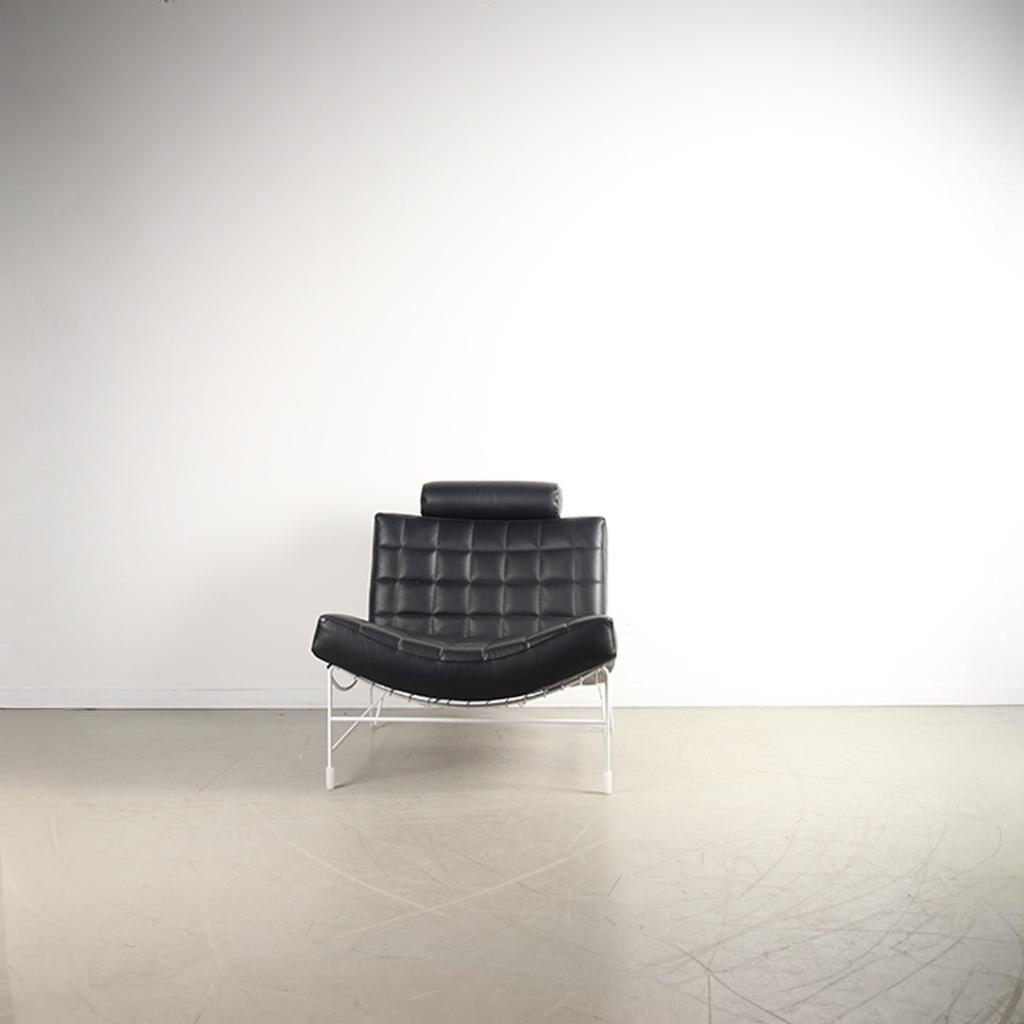 1x Leolux Volare Fauteuil  Zwart Leer, Huis en Inrichting, Fauteuils, Niet ingevuld, Niet ingevuld, Ophalen of Verzenden, Zo goed als nieuw