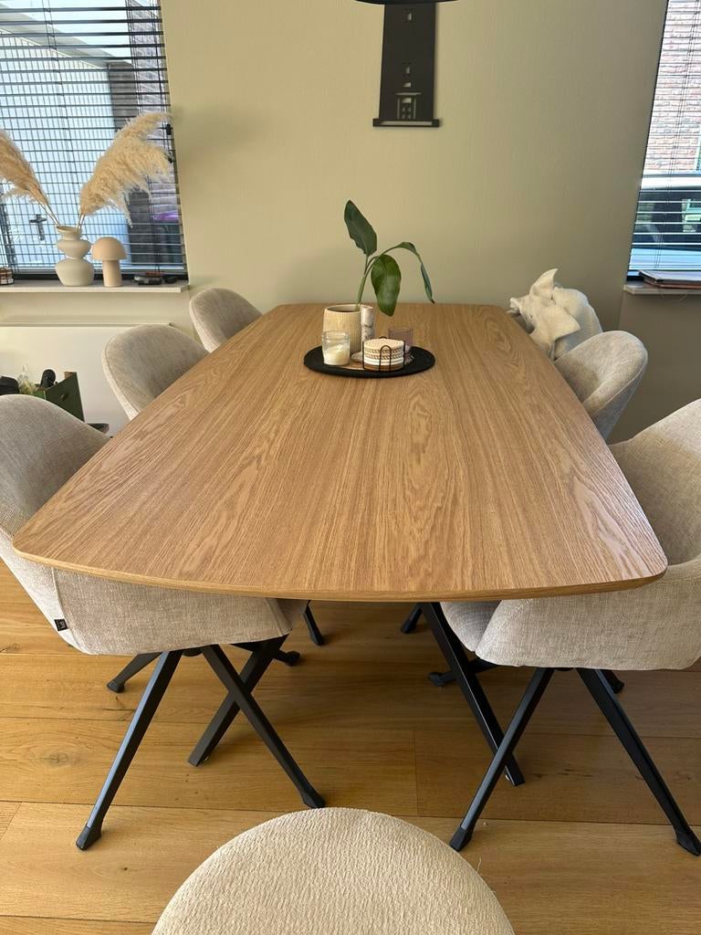 Eettafel deens ovaal, Huis en Inrichting, Tafels | Eettafels, Ophalen, 100 tot 150 cm, 200 cm of meer, Zo goed als nieuw