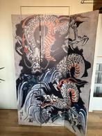Kamerscherm met drakenprint - 180x120 cm, Huis en Inrichting, Woonaccessoires | Kamerschermen, Ophalen, Zo goed als nieuw