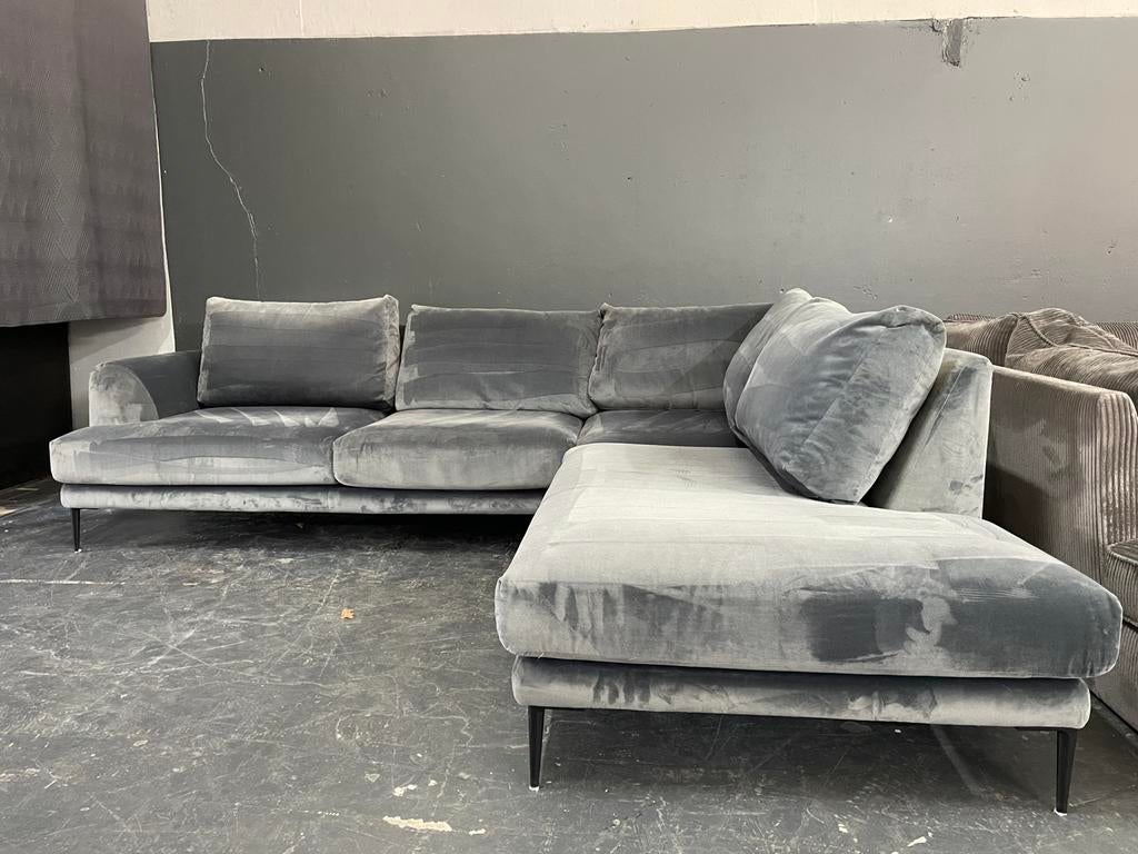Grijze Hoekbank Eijerkamp - Gereinigd, Ophalen of Verzenden, Zo goed als nieuw, 150 cm of meer, Vierpersoons of meer