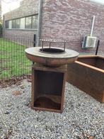 Cortenstaal bbq , tuinhaard, Tuin en Terras, Ophalen, Zo goed als nieuw