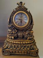 Decoratieve klok met olifanten - Goudkleurig kunststof, Ophalen of Verzenden