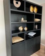 Goossens Barcelona kast zwart eiken. Z.G.A.N., Ophalen, Zo goed als nieuw, 25 tot 50 cm, 200 cm of meer