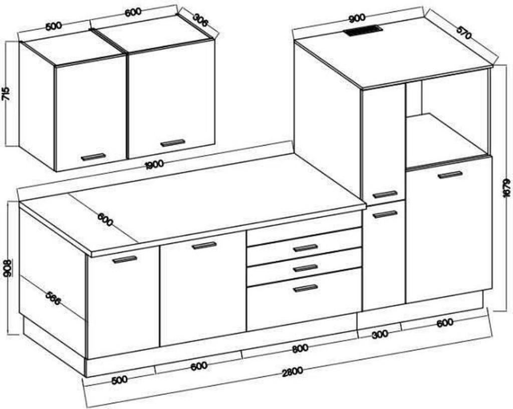 Nieuwe keukenblok in 2 kleuren zwart of wit, Wit, Nieuw, Ophalen of Verzenden, Minder dan 100 cm