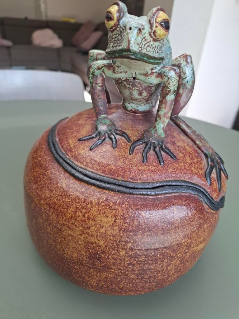 Kikker pot J. Cock, Antiek en Kunst, Antiek | Keramiek en Aardewerk, Ophalen