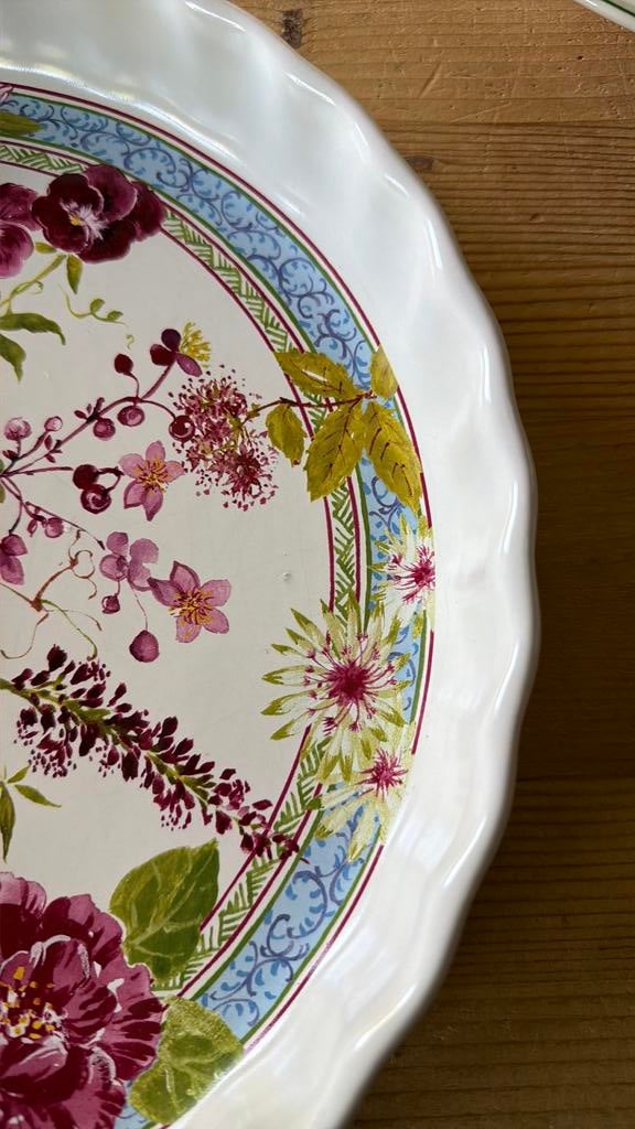 Gien MILLEFLEURS quiche, Huis en Inrichting, Keuken | Servies, Ophalen of Verzenden, Zo goed als nieuw, Overige stijlen, Schaal of Schalen