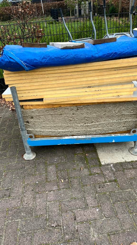 Pir isolatie + steenwol, Ophalen, 4 tot 8 cm, Zo goed als nieuw, Hardschuim (Pir)