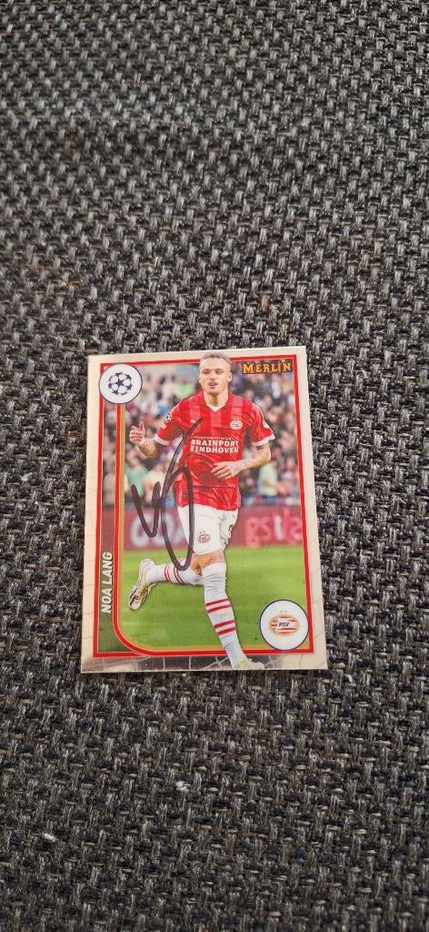 Topps trading card met handtekening; Noa Lang # PSV, Ophalen of Verzenden, Nieuw, PSV, Spelerskaart