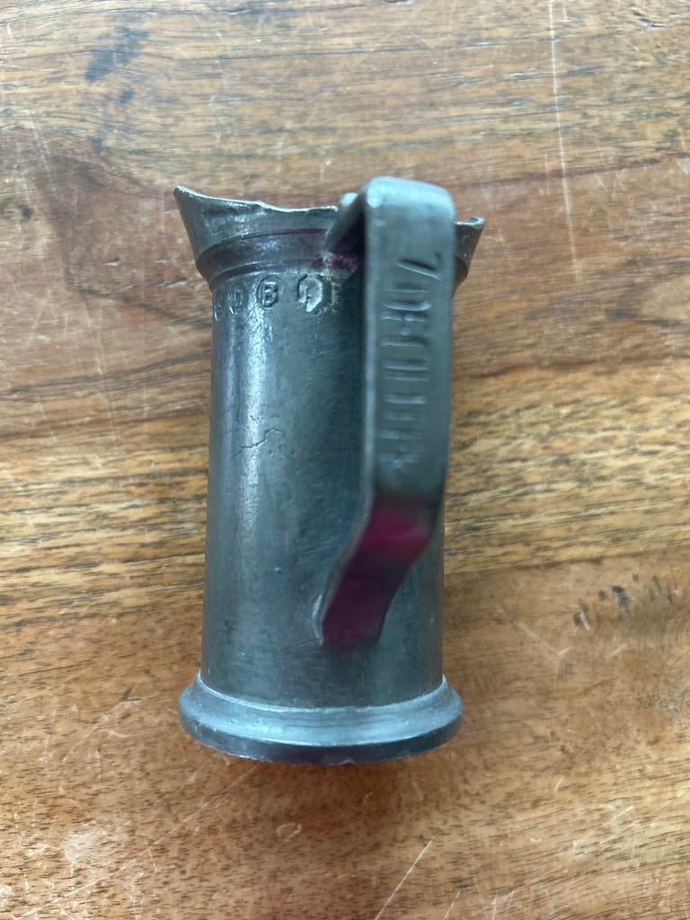 Antieke tinnen maatbeker met inscripties, Ophalen of Verzenden