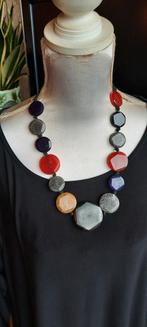 Vintage brutalist ketting ,facetgeslepen  kunststof., Ophalen of Verzenden, Zo goed als nieuw, Kunststof