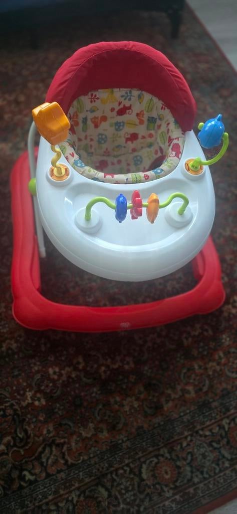 Babyloper / Loopstoel rood met speelgoed, Kinderen en Baby's, Ophalen of Verzenden