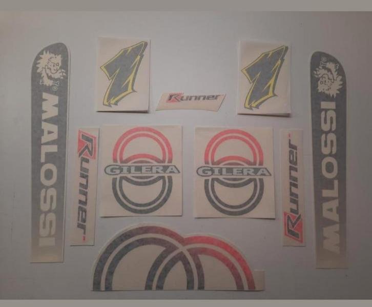 Stickerset Gilera Runner "Malossi" 50cc injectie model, Motoren, Accessoires | Stickers, Ophalen of Verzenden