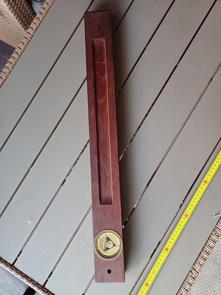 Waterpas Teakholz Antiek 70cm T.e.a.b., Antiek en Kunst, Ophalen of Verzenden