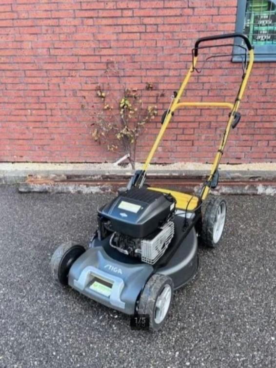 Stiga Combi 53S, Tuin en Terras, Grasmaaiers, Gebruikt, Benzine-grasmaaier, 50 cm of meer, Cirkelmaaier, Opvangzak, Ophalen