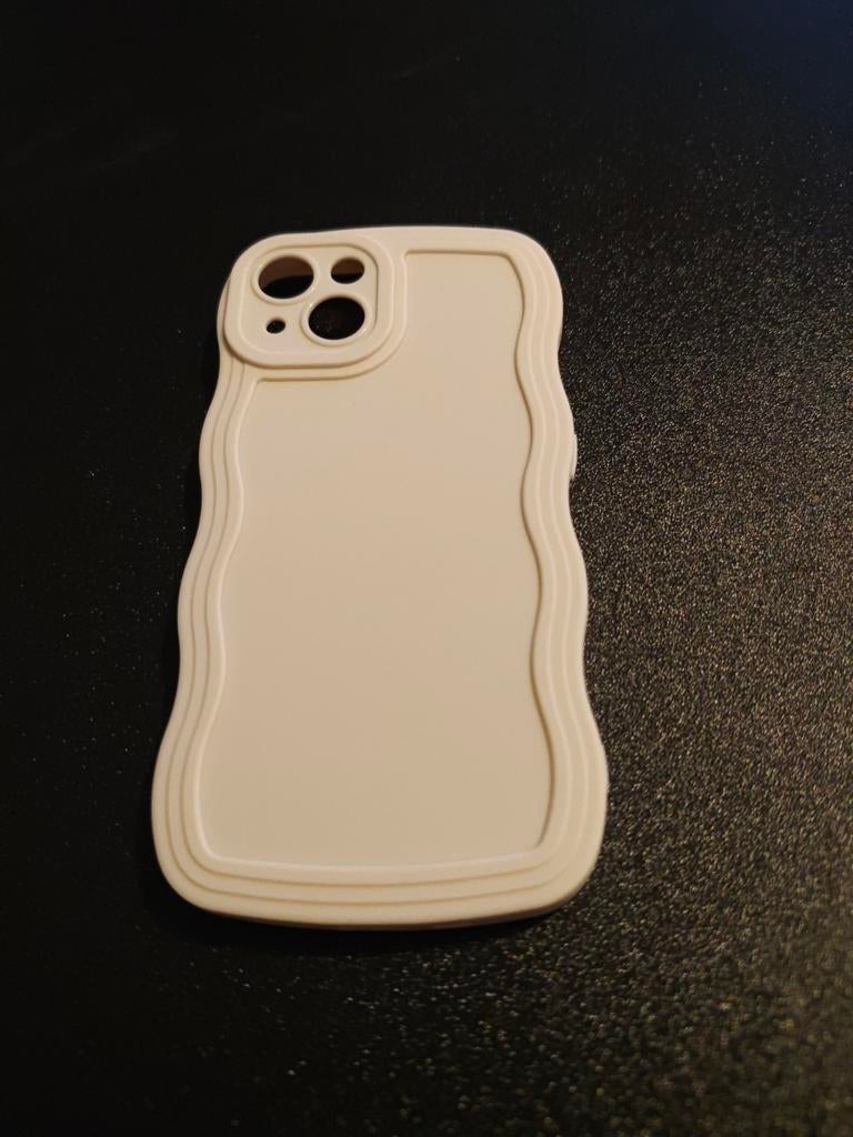 Siliconen hoesje voor iPhone 13 - Beige golf design, Ophalen of Verzenden, Nieuw, IPhone 13, Hoesje of Tasje